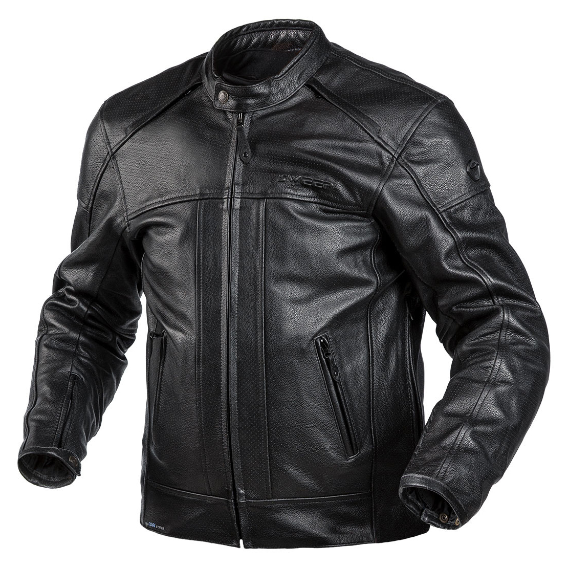 Мотокуртка Sweep Daytona waterproof leather jacket black кожаная черная L