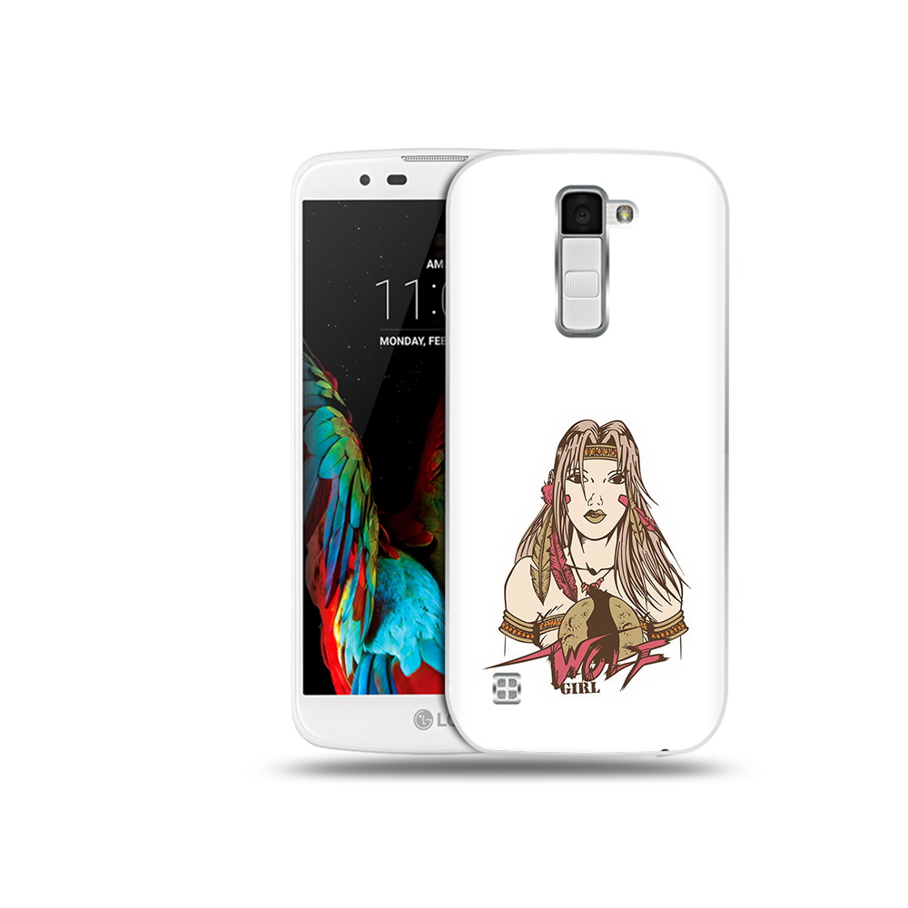 

Чехол MyPads Tocco для LG K10 девушка волк (PT30014.80.306), Прозрачный, Tocco
