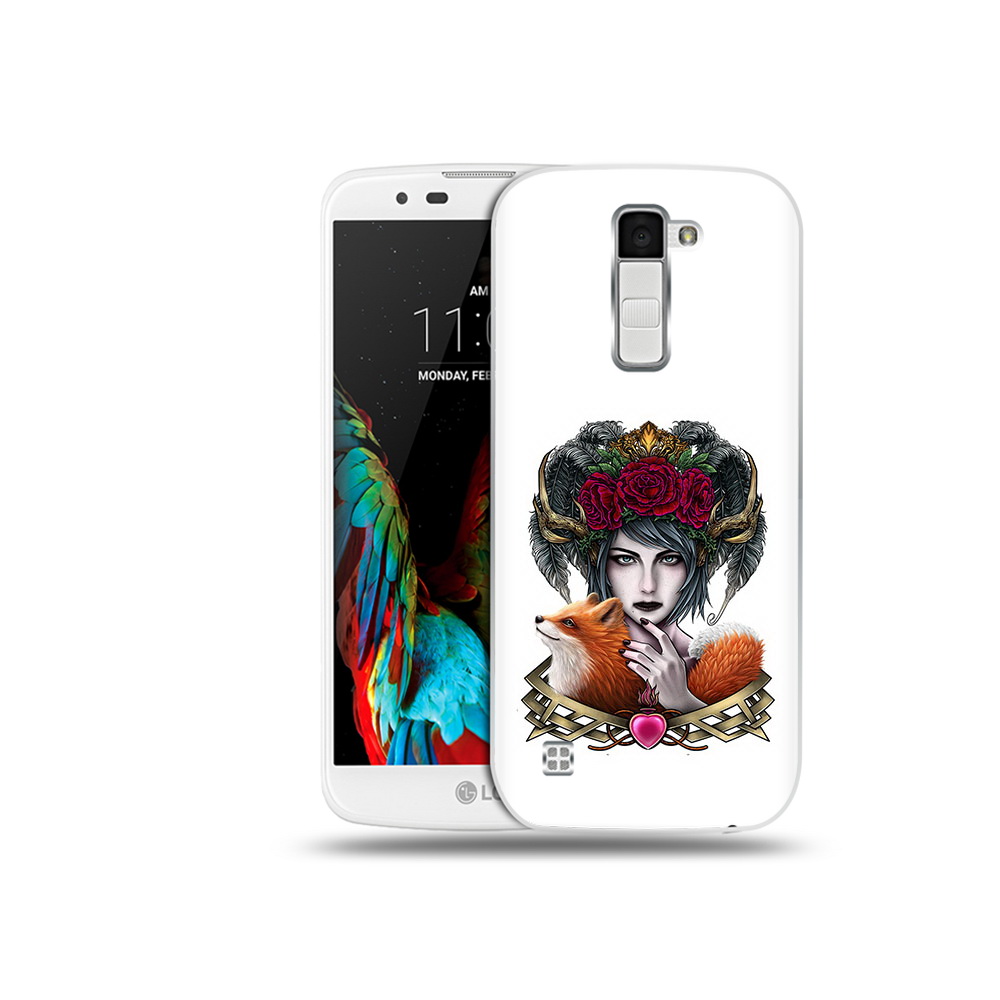 

Чехол MyPads Tocco для LG K10 девушка с лисой (PT30014.80.314), Прозрачный, Tocco