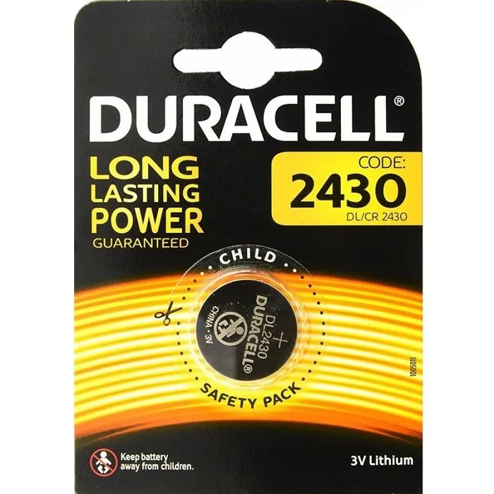 Батарейка Duracell CR2430-1BL 1 шт. батарейка aaa mn2400 duracell 1шт duracell арт lr03