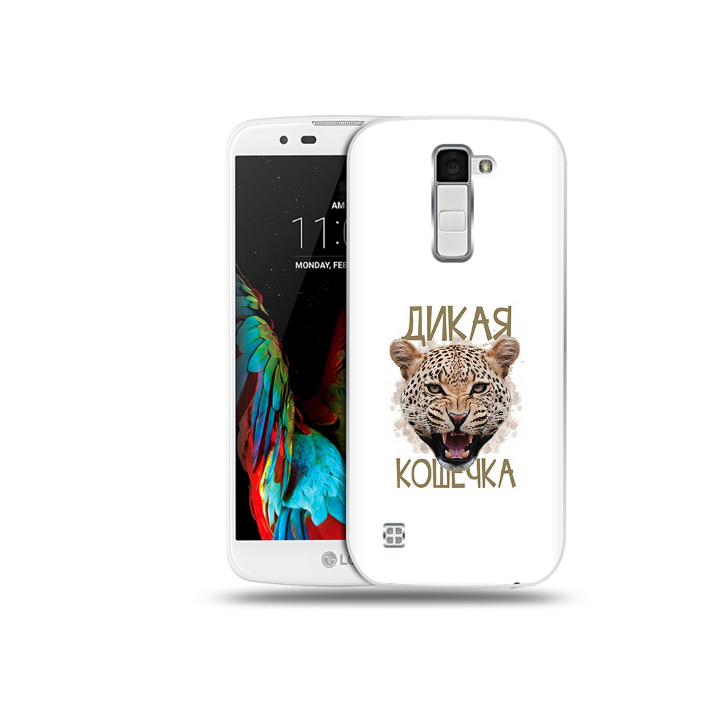 

Чехол MyPads Tocco для LG K10 дикая кошечка (PT30014.80.324), Прозрачный, Tocco