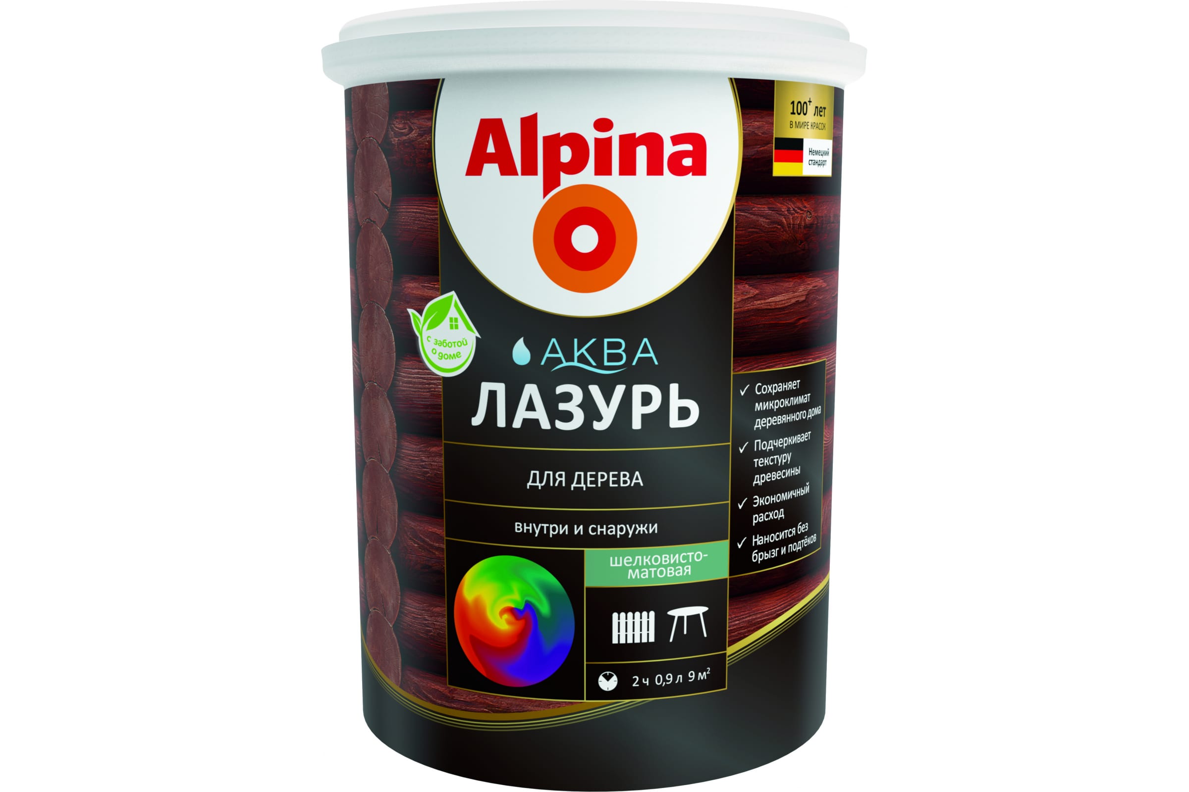 

ALPINA Аква Лазурь для дерева, кедр (2,5л), Бежевый