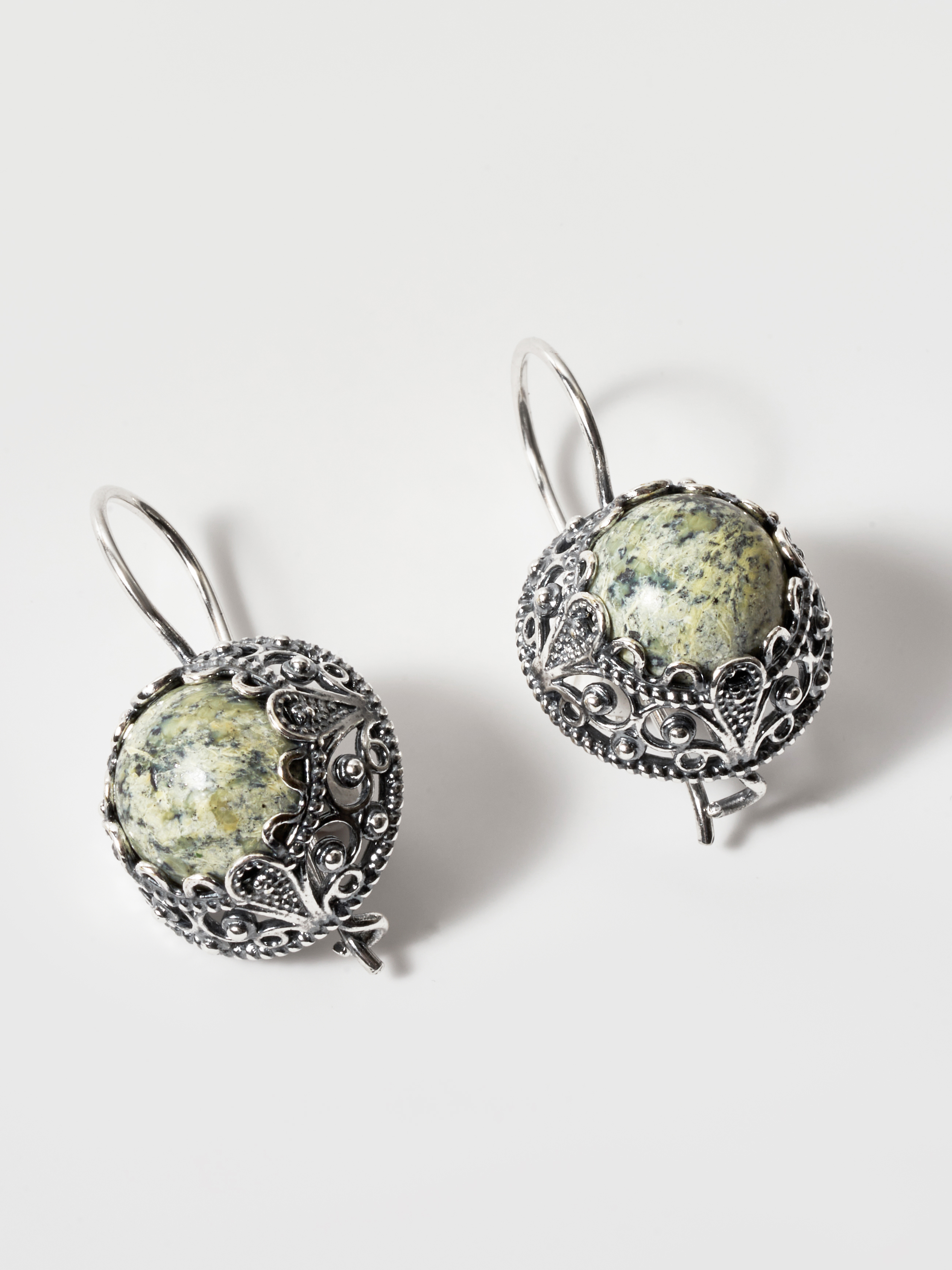 

Серьги из латуни SHINE & BEAUTY 34310920Э, змеевик, 34310920Э
