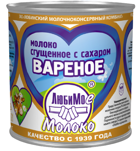 

Сгущенное вареное молоко Любимо с сахаром 8,5% СЗМЖ 380 г