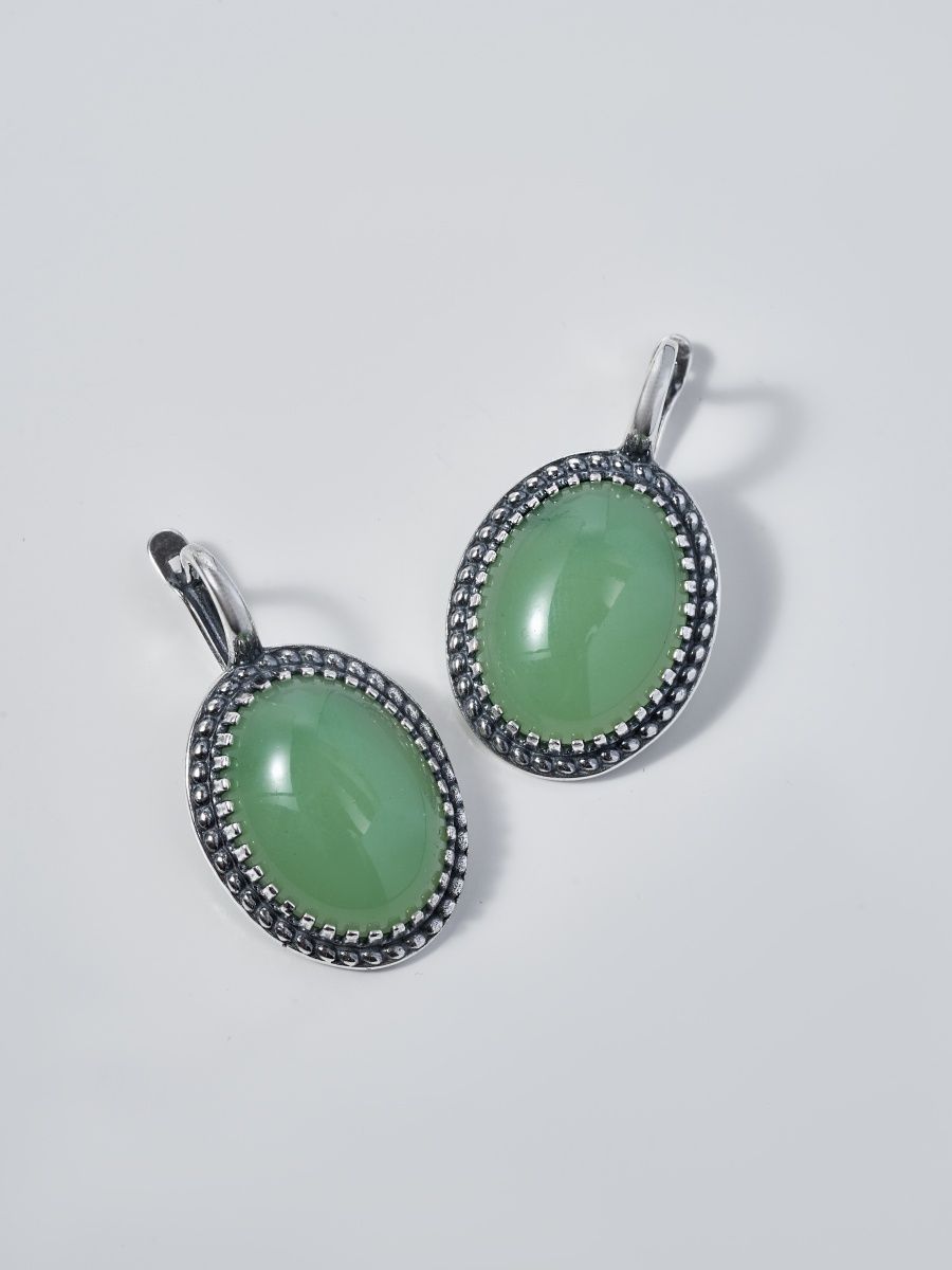 

Серьги из латуни SHINE & BEAUTY 34311512-7, нефрит, 34311512-7