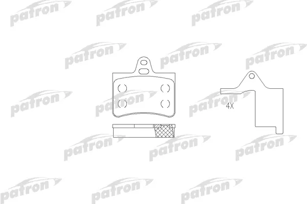 Тормозные колодки PATRON дисковые pbp1413
