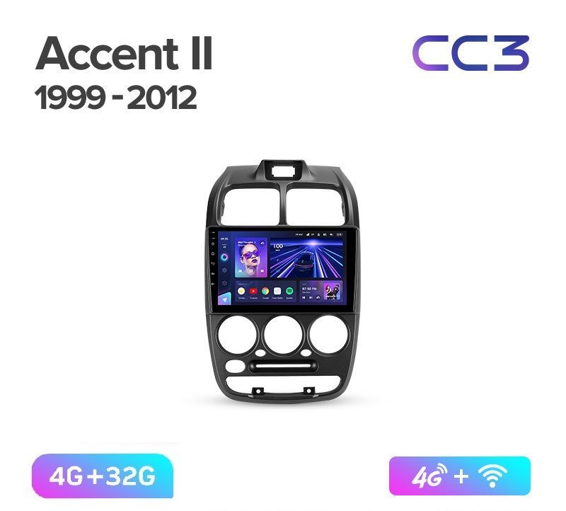 Магнитола TEYES CC3 432ГБ HYUNDAI ACCENT 1999-2012 г 3389000₽
