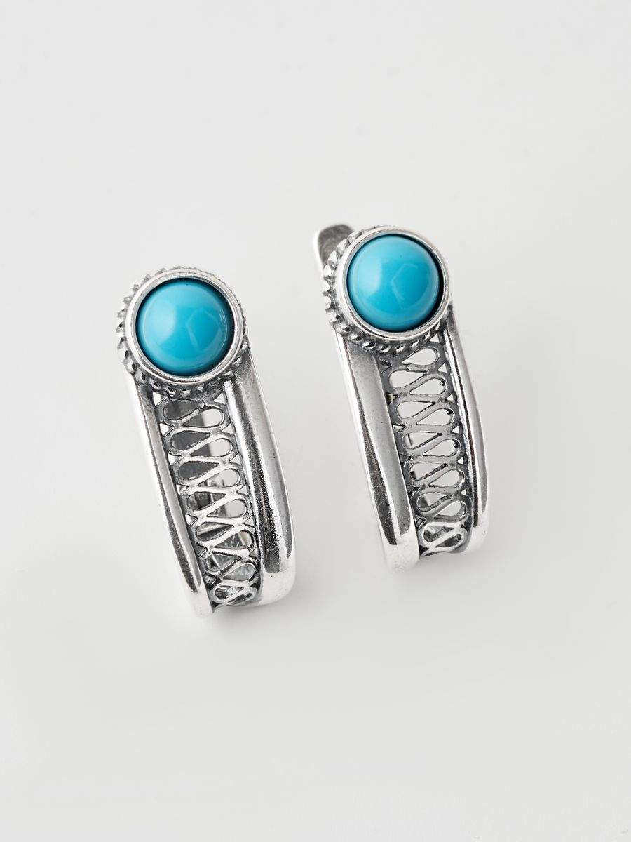 

Серьги из латуни SHINE & BEAUTY 34314882Бп, бирюза, 34314882Бп