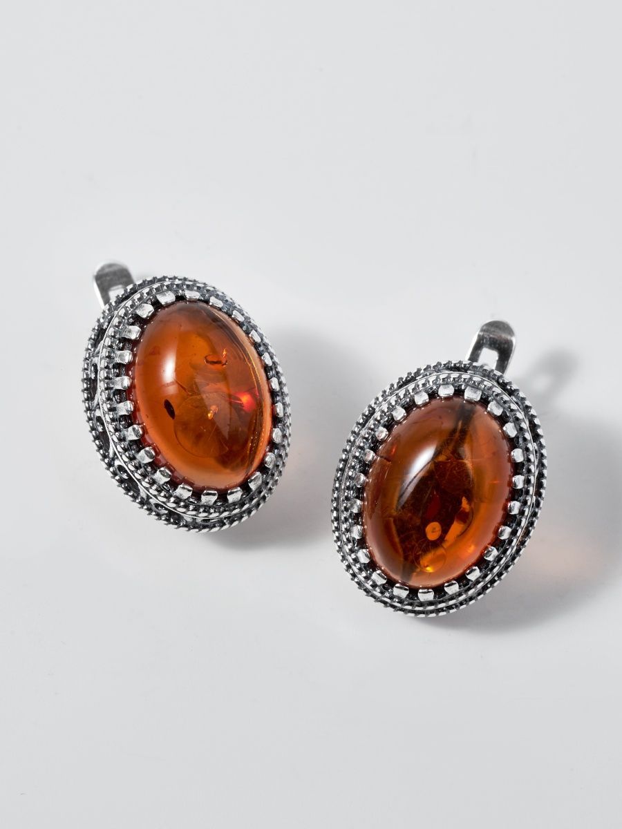 

Серьги из латуни SHINE & BEAUTY 3437096я, янтарь, 3437096я