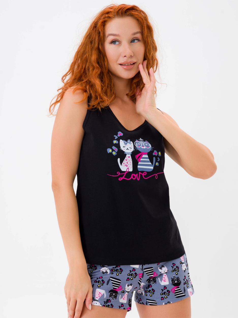 Пижама женская Шаrliзе 0734 черная 52 RU 789₽