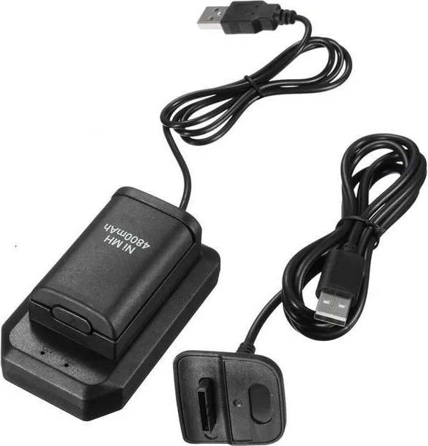 фото Комплект charging kit аккумулятор 4800 mah + зу +кабель для геймпада xbox 360(bn-x3607) nobrand