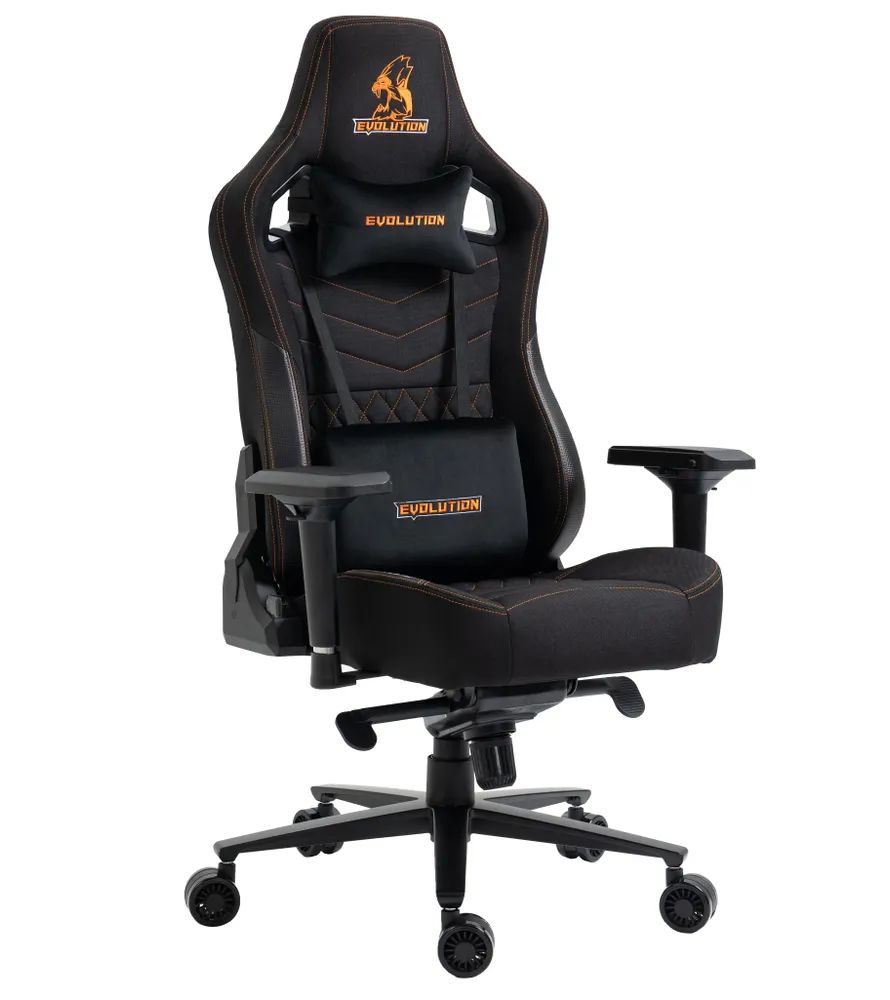 Игровое компьютерное кресло EVOLUTION NOMAD Black/Orange, тканевое