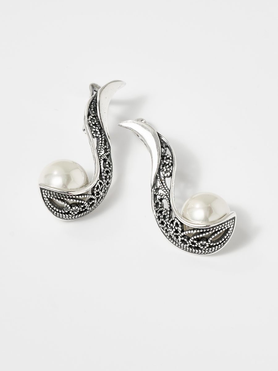 

Серьги из латуни SHINE & BEAUTY 34611618К, жемчуг искусственный, 34611618К