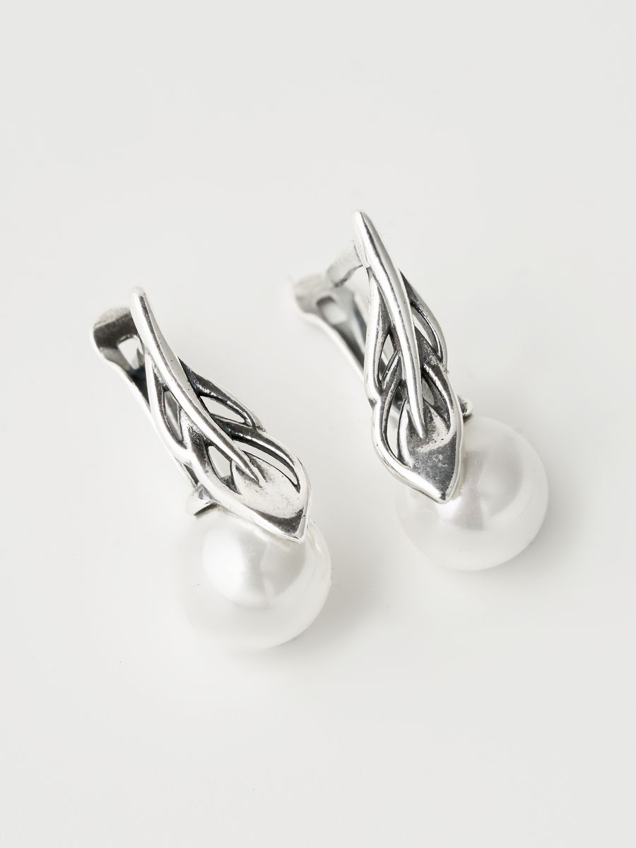 

Серьги из латуни SHINE & BEAUTY 34614790К, жемчуг искусственный, 34614790К