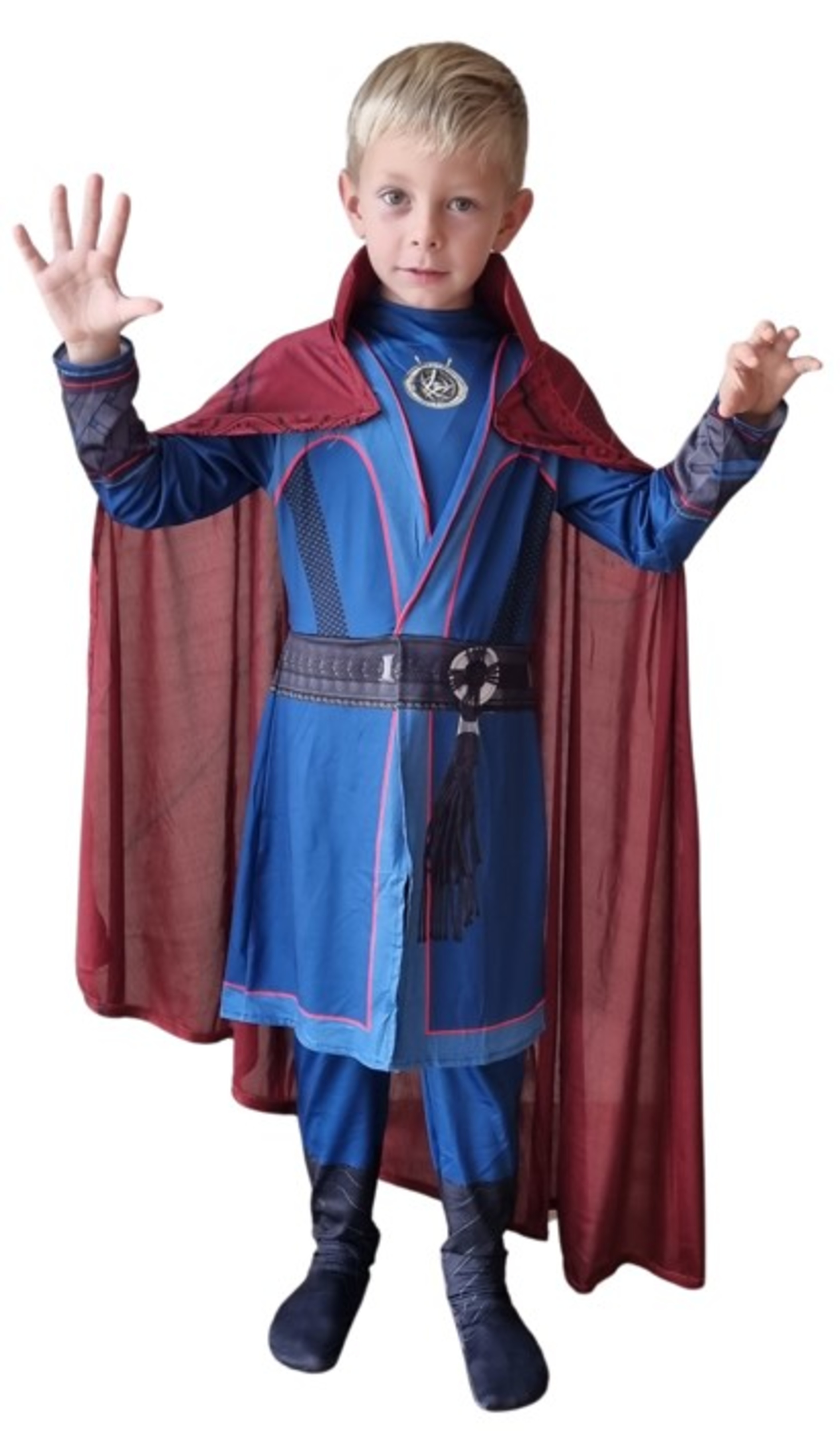 Карнавальный костюм ROYAL FELLE Доктор Стрэндж, синий, 104 карнавальный плащ взрослый атлас синий длина 120см