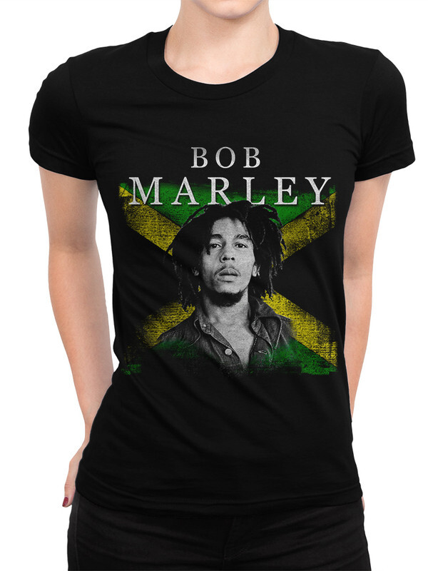 

Футболка женская Dream Shirts Боб Марли - Регги черная XL, Боб Марли - Регги