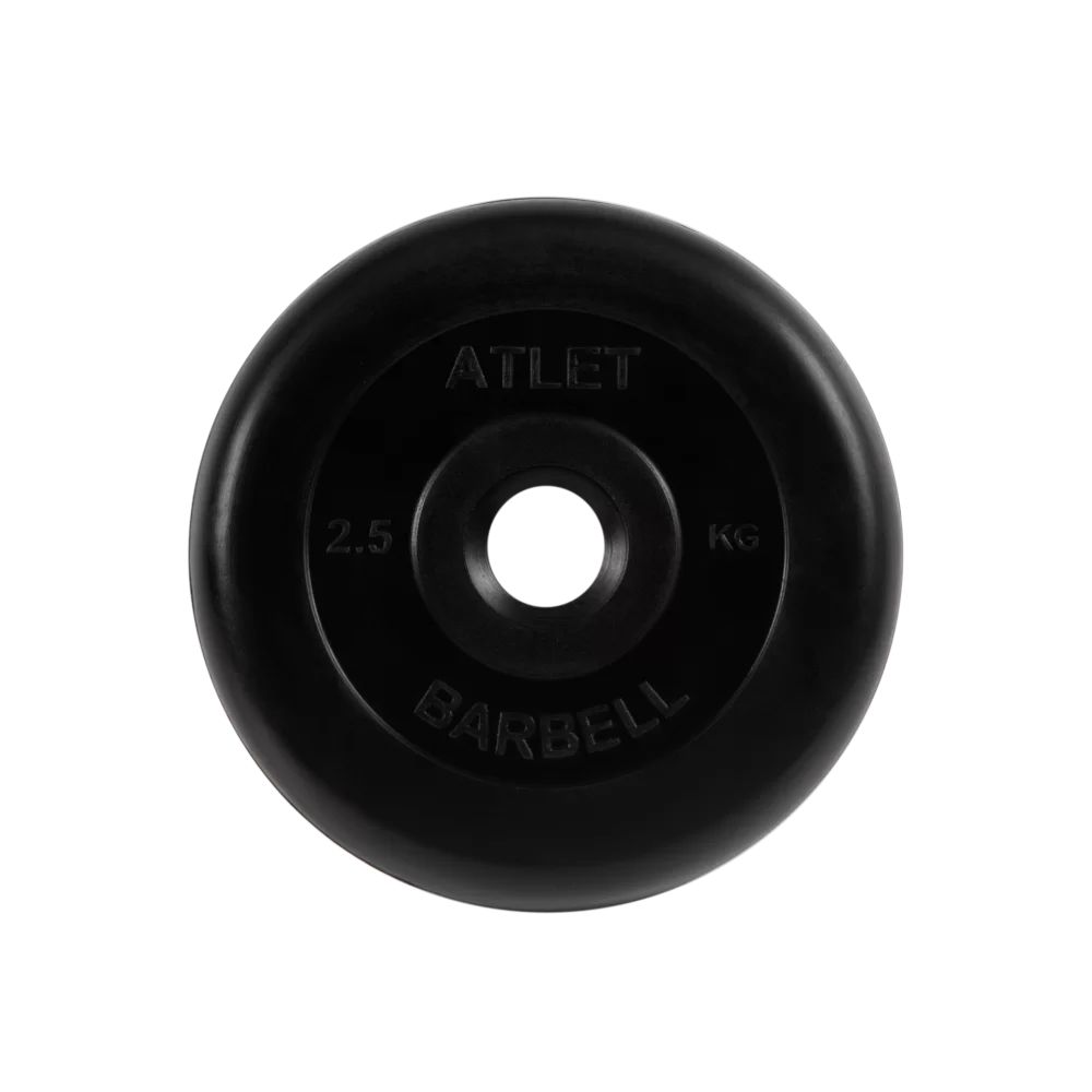 

Диск для штанги MB Barbell Atlet 2,5 кг, 26 мм черный, Atlet