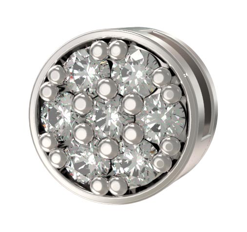 Бегунок из серебра Arina 1034653-01110, фианит