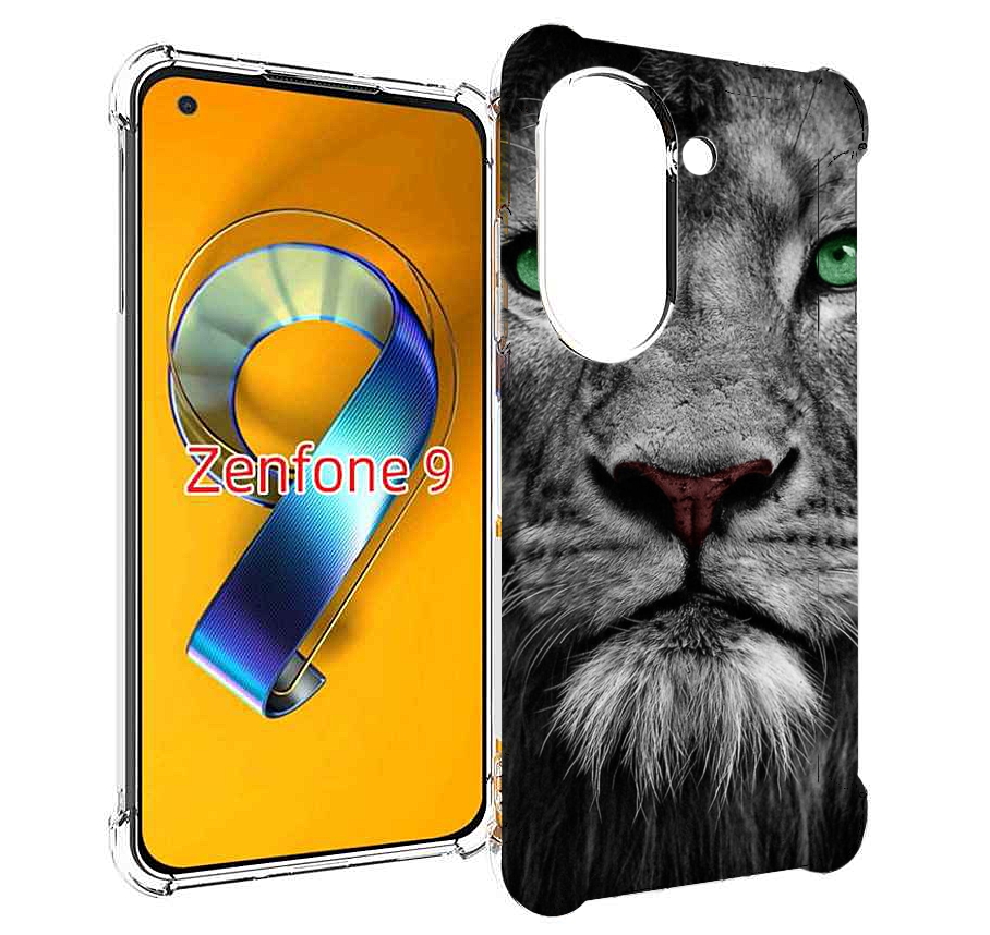 

Чехол MyPads Лев-зеленоглазый мужской для Asus Zenfone 9 (AI2202), Прозрачный, Tocco