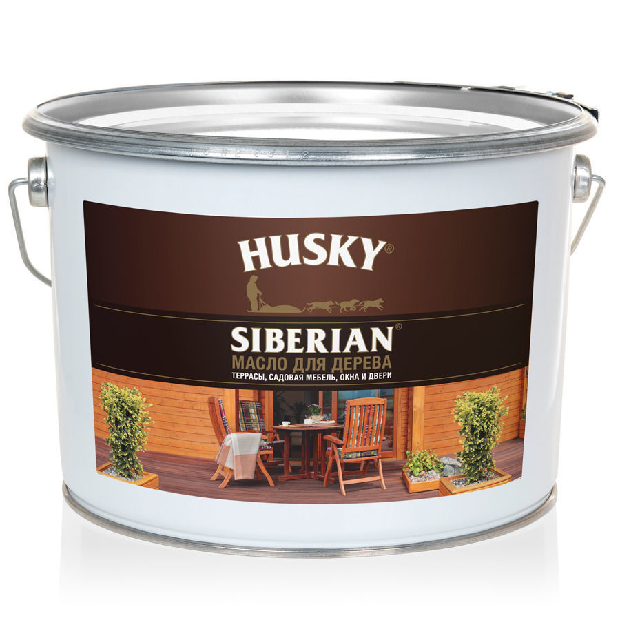 Масло для дерева HUSKY Siberian Бесцветный 9 л масло детское для тела после купания 115мл