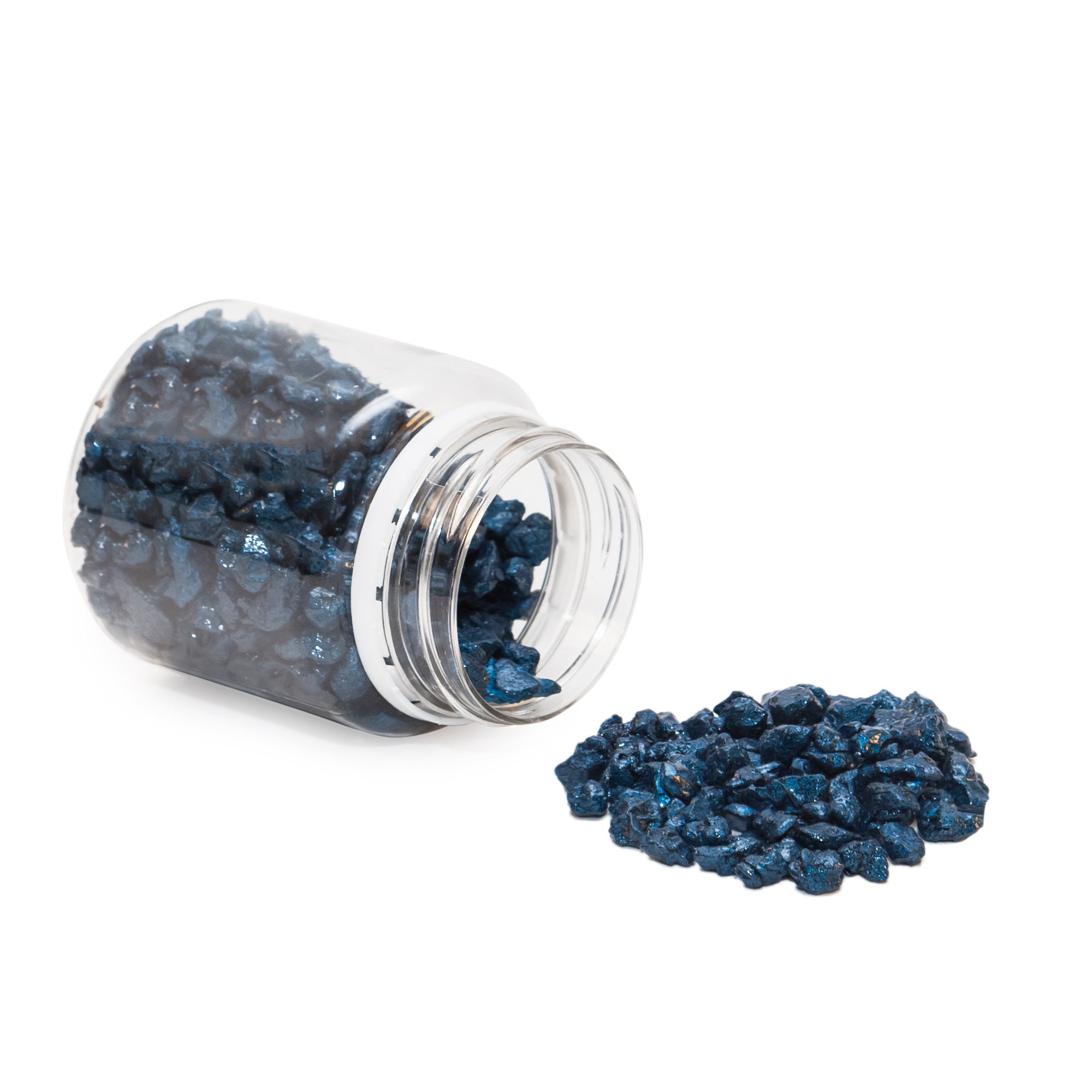 Декоративный наполнитель (камни) PolyMax цвет Перламутровый-Синий 3-5 мм 100 г
