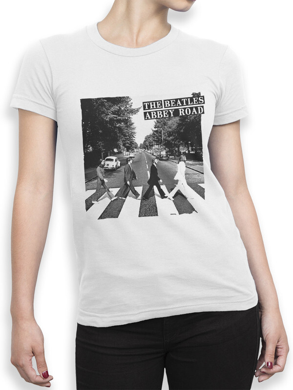 

Футболка женская Dream Shirts The Beatles - Abbey Road белая S, The Beatles - Abbey Road