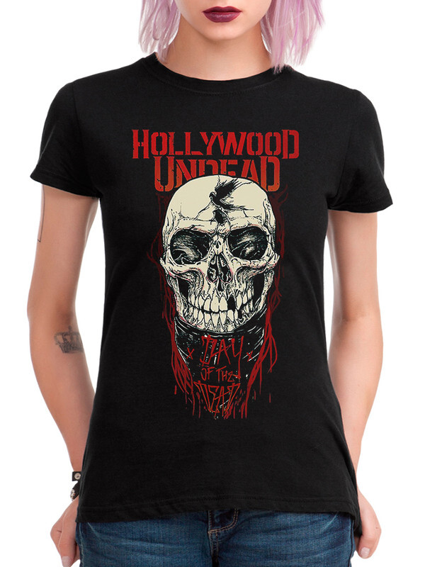 

Футболка женская Dream Shirts Hollywood Undead - Череп черная L, Hollywood Undead - Череп