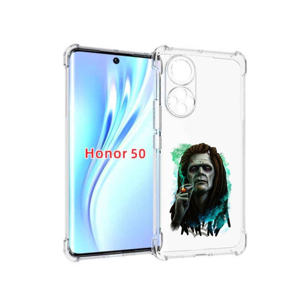 

Чехол бампер MyPads зеленый мужчина с сигаретой для Huawei Honor, Прозрачный, Tocco