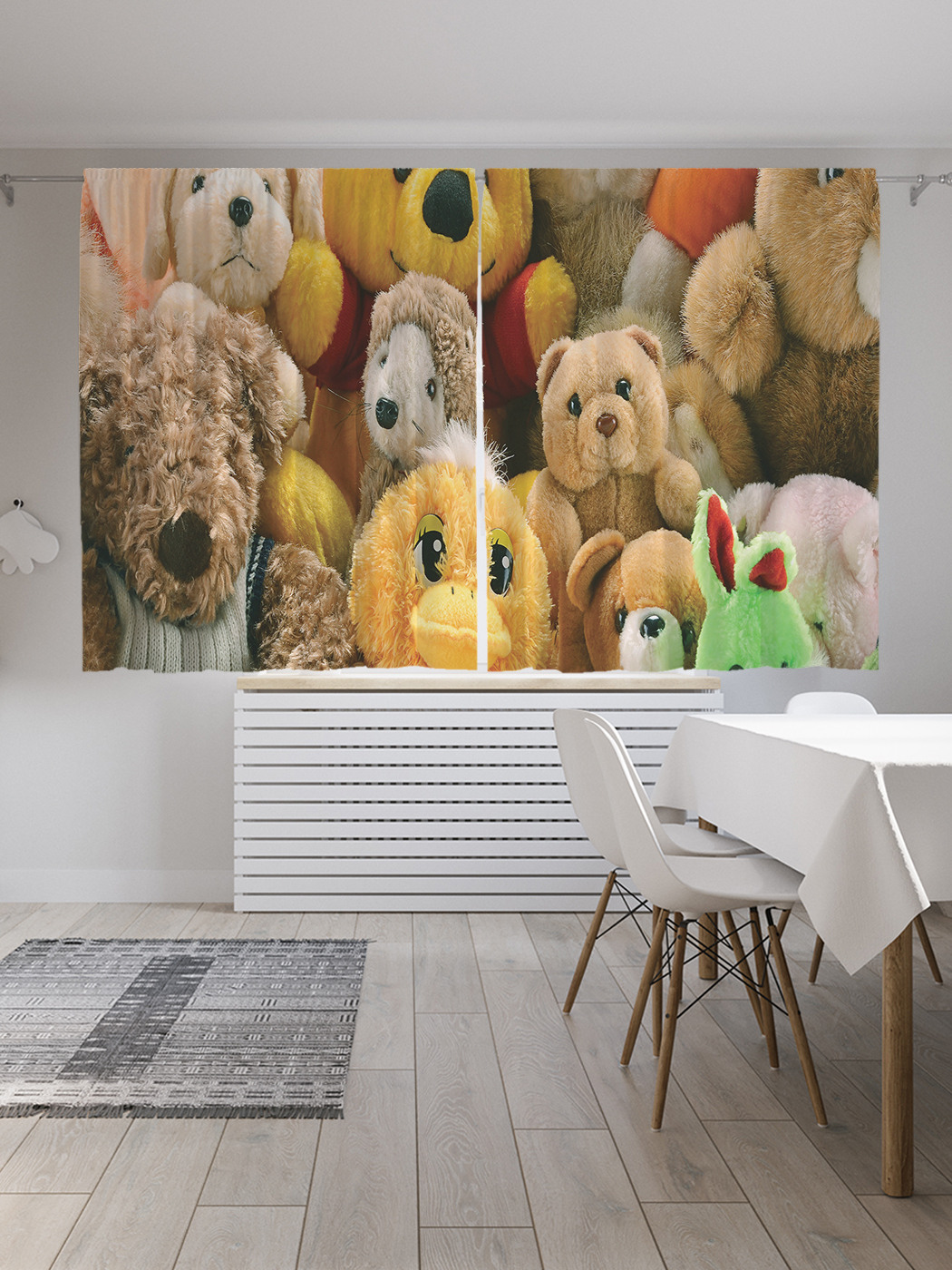 

Шторы JoyArty с фотопечатью "Плюшевая коллекция" из сатена, 290х180 см, Плюшевая коллекция
