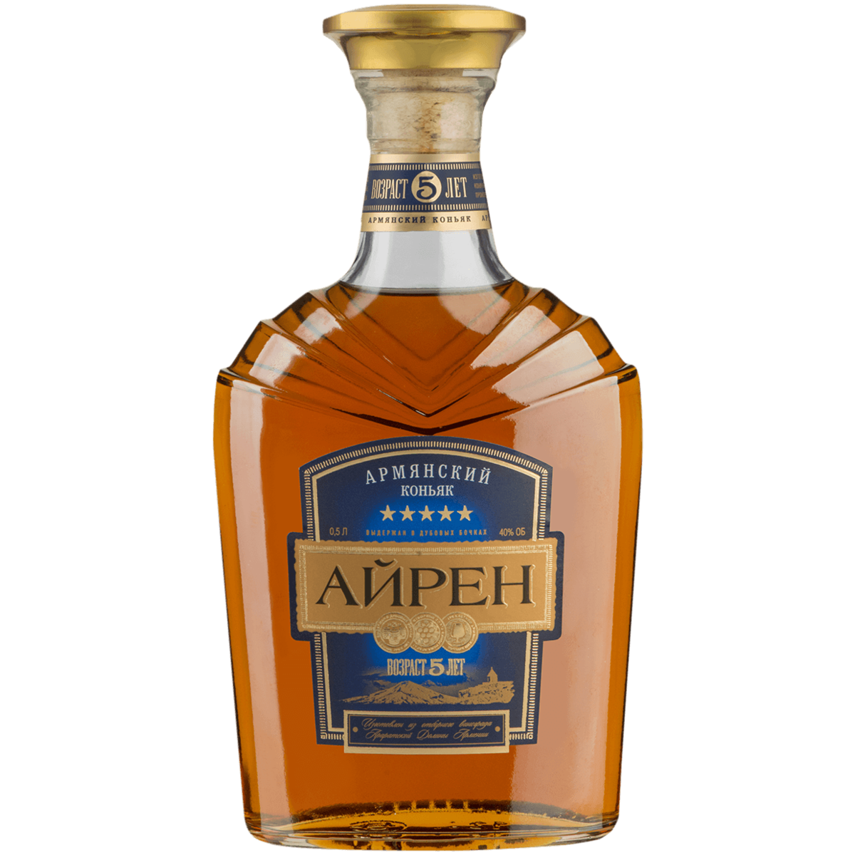 

Коньяк Айрен Армянский 5 лет 0,5 л