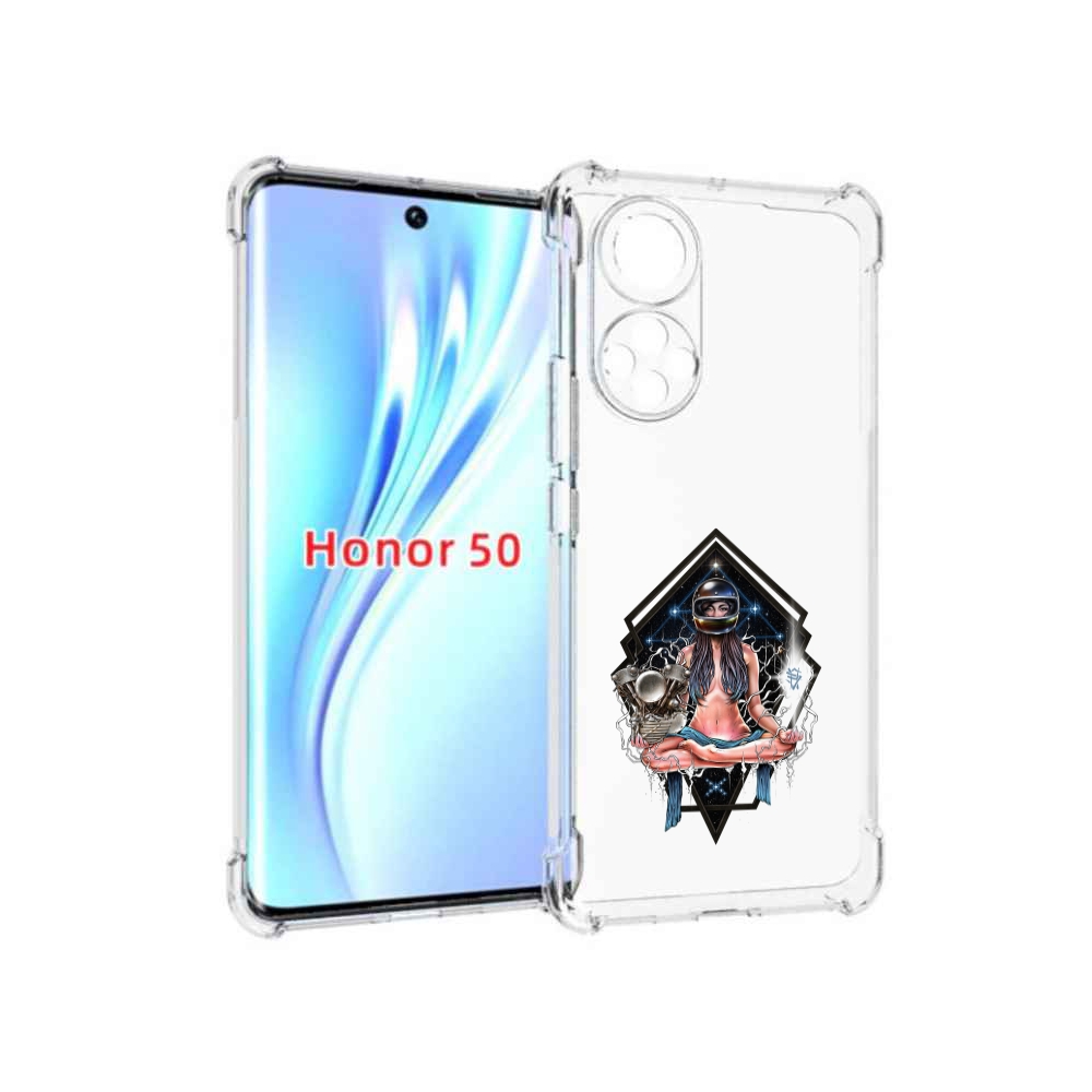 

Чехол бампер MyPads красивая девушка в шлеме для Honor 50, Прозрачный, Tocco