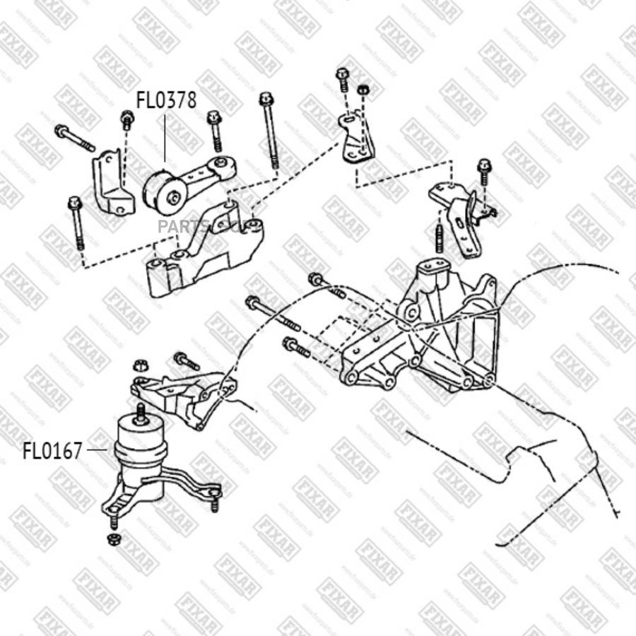 

Опора двигателя FIXAR FL0167 передняя