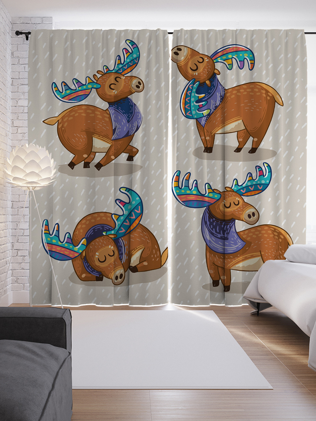 

Шторы JoyArty с фотопечатью "Так и прошел день" из сатена, 290х265 см, Так и прошел день