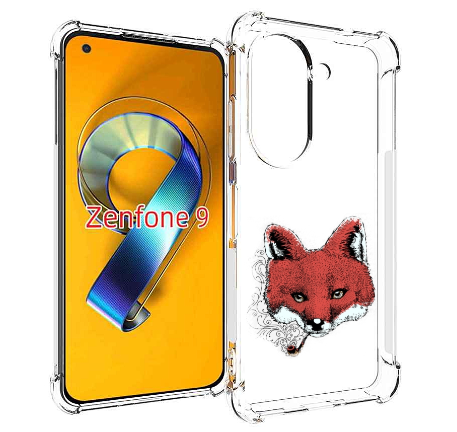 Чехол MyPads Лис с трубкой для Asus Zenfone 9 (AI2202)