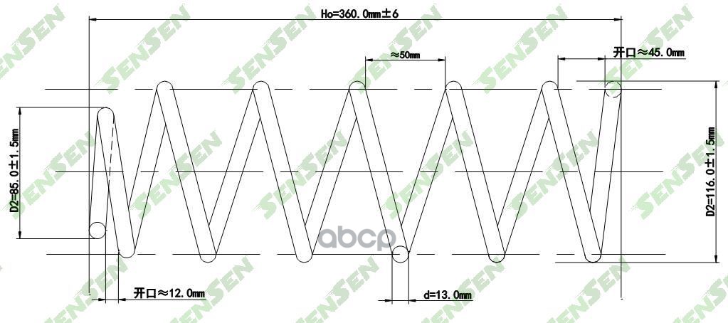 

SENSEN SCP10148 Пружина подвески задней PEUGEOT: 406 95-04