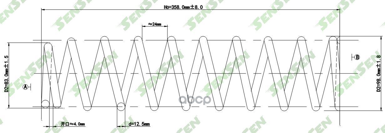 

SENSEN SCP10142 Пружина подвески передней HONDA CR-V -02