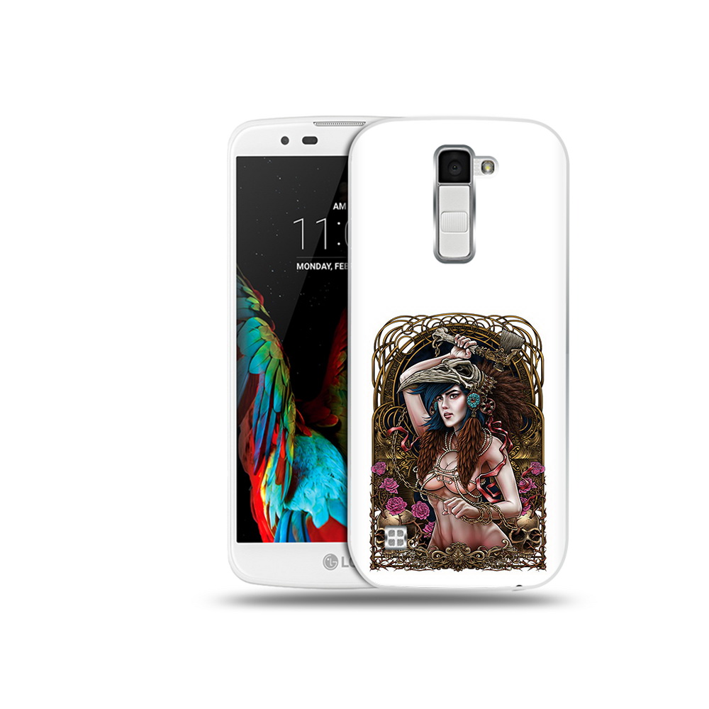 

Чехол MyPads Tocco для LG K10 красивая девушка рисунок (PT30014.80.407), Прозрачный, Tocco