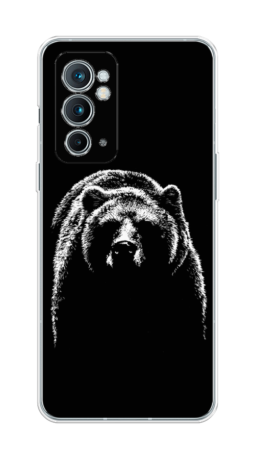 

Чехол на OnePlus 9RT "Медведь в ночи", Белый;черный, 152050-1