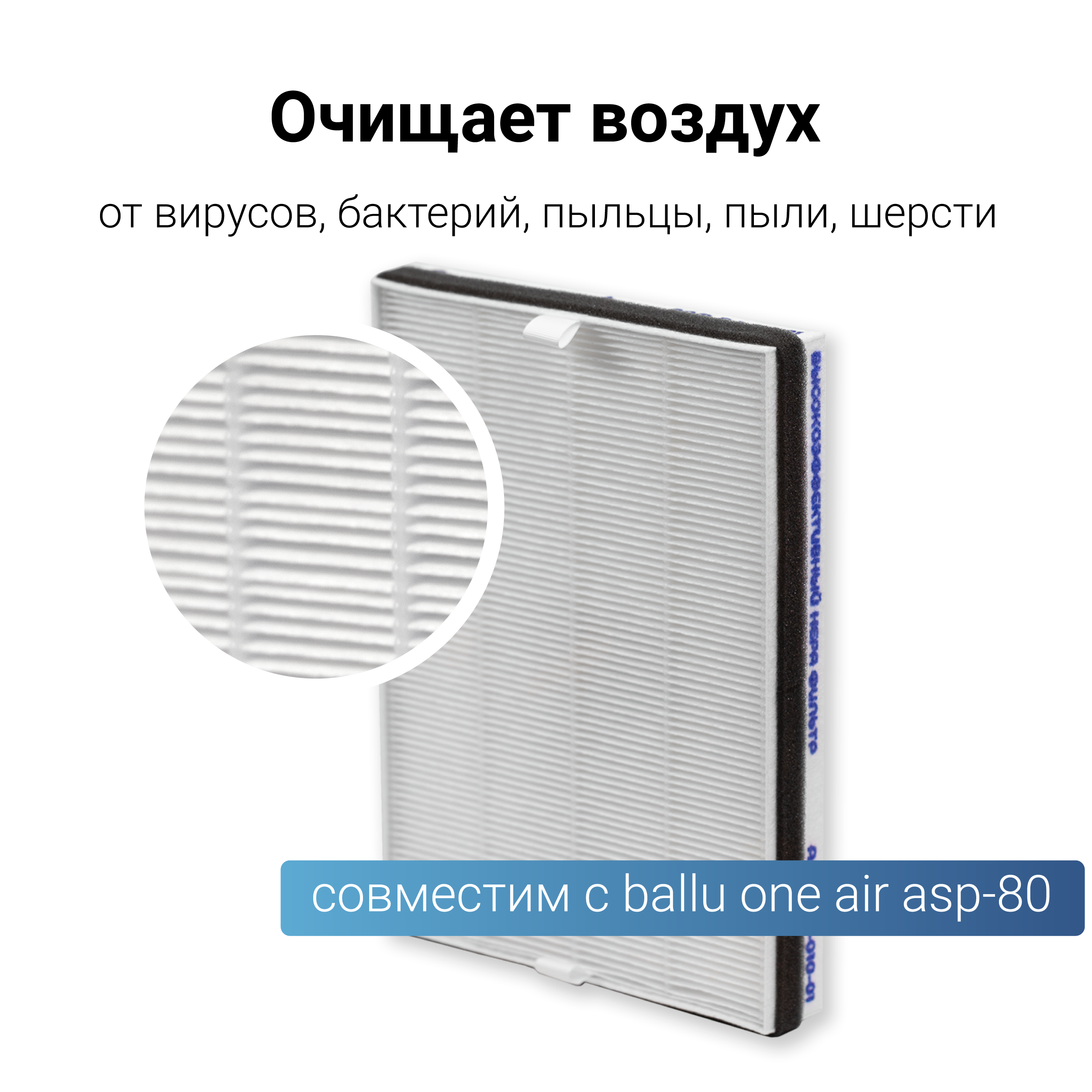 Фильтр Cleanera OneAir ASP-80 P-1-010-01 сменный фильтр для приточного воздухоочистителя xiaomi mi air purifier a1 150a1 fl