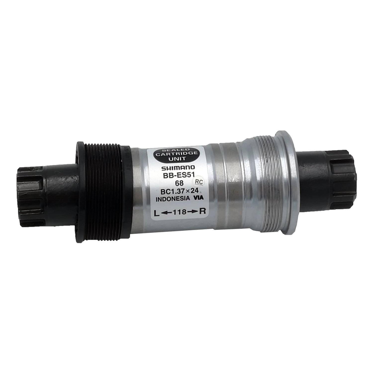 

Каретка Shimano BB-ES51 68/118 б/болтов (EBBES51B18), Серебристый, BB-ES51