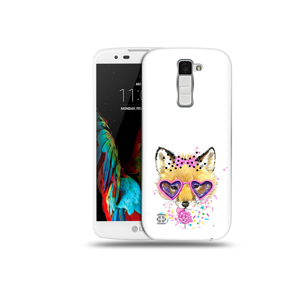 

Чехол MyPads Tocco для LG K10 лисенок с бантиком (PT30014.80.441), Прозрачный, Tocco