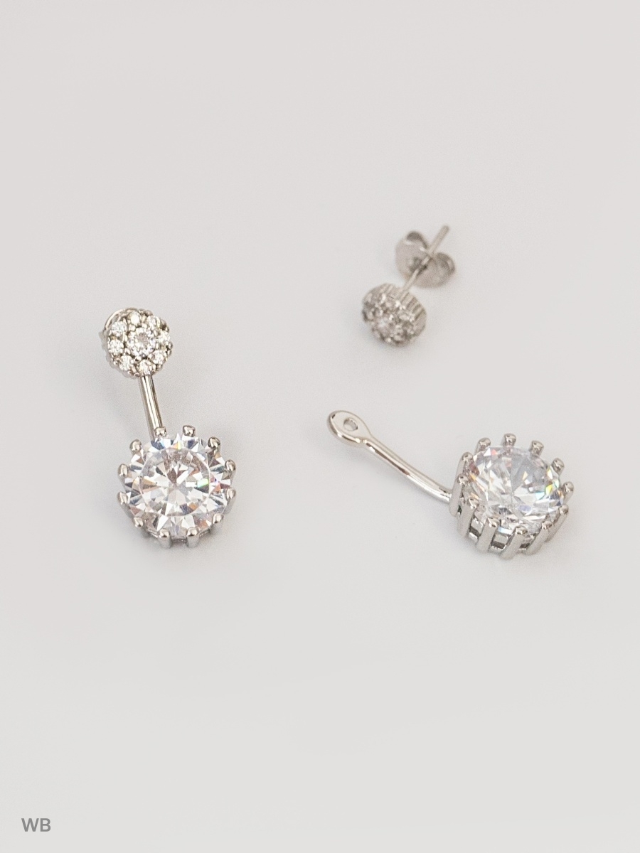 

Серьги из латуни SHINE & BEAUTY 76027-89, кристалл, 76027-89