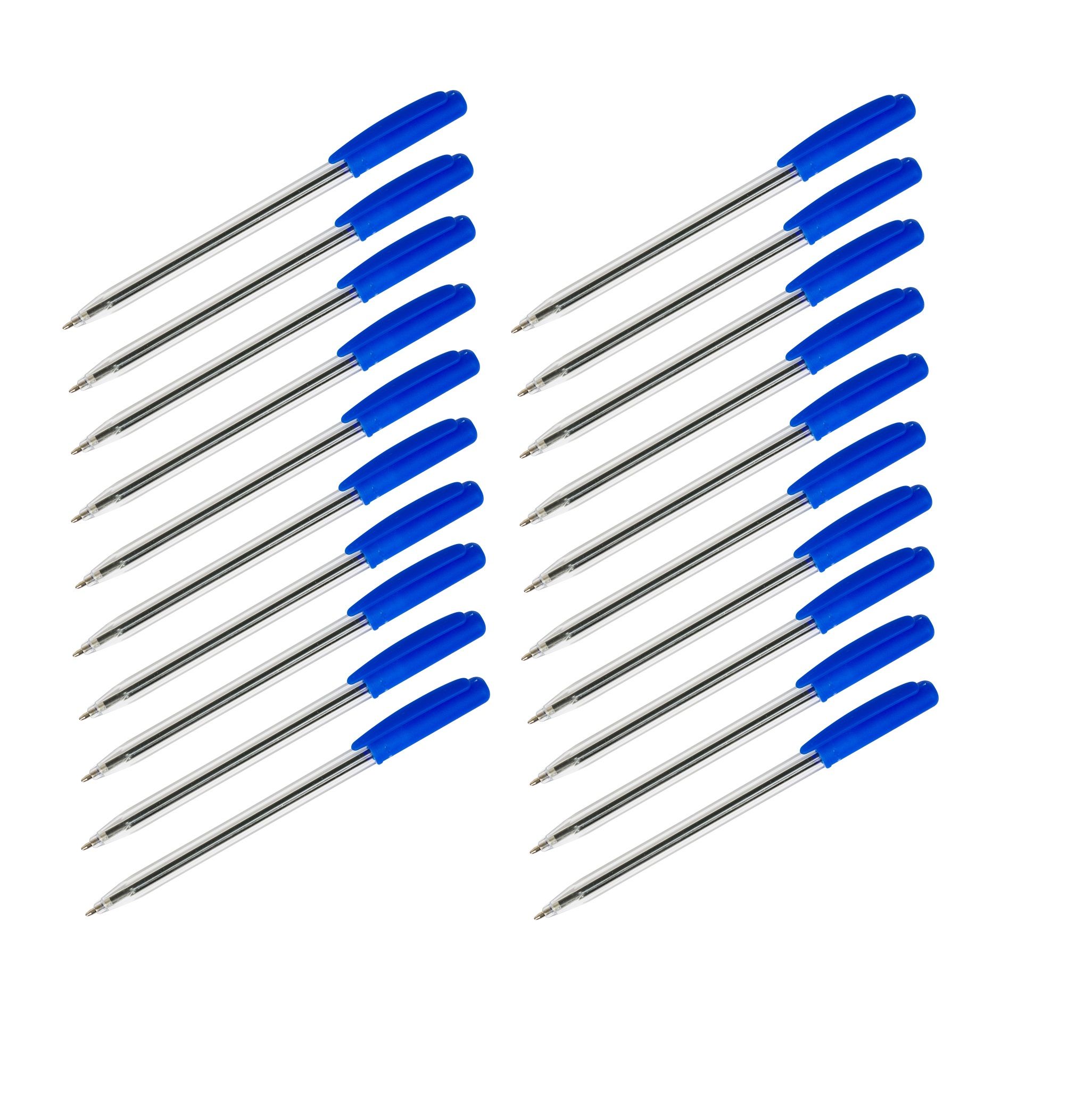 

20 шт Ручка шариковая автоматическая OfficeSpace Twist синяя, 0,7мм, поворотный механизм