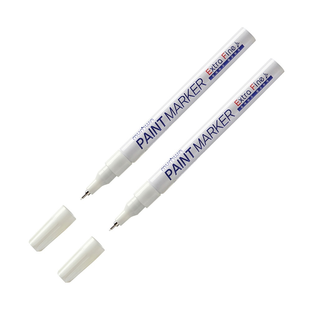 

Маркер-краска MunHwa Extra Fine Paint Marker белая, 1 мм, нитро-основа 2 штуки, Белый