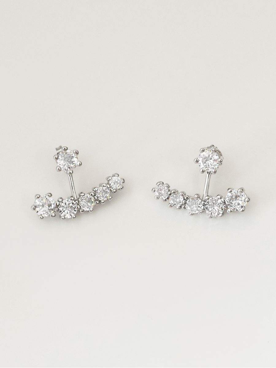 

Серьги джекеты из латуни SHINE & BEAUTY 76903-9, кристалл, 76903-9