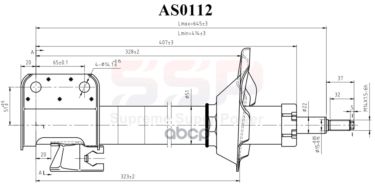 

Стойка Амортизационная Ssp 334345 20360-Sa010 Subaru Forester Sg5 '02- Rl SSP арт. AS0112