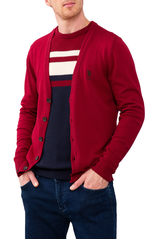 

Кардиган мужской G081SZ0TH0 U.S. POLO Assn. красный S, G081SZ0TH0