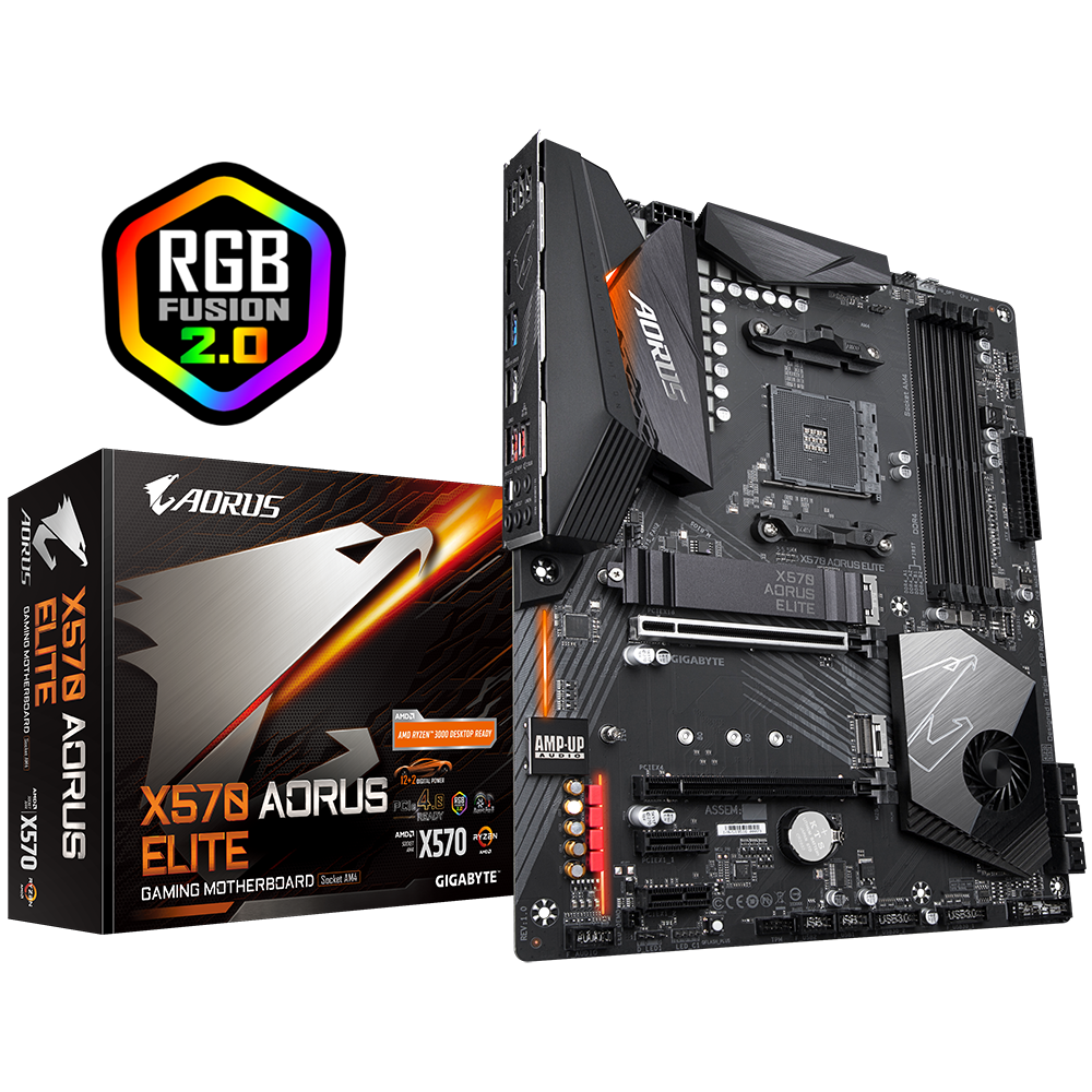 фото Материнская плата gigabyte x570 aorus elite