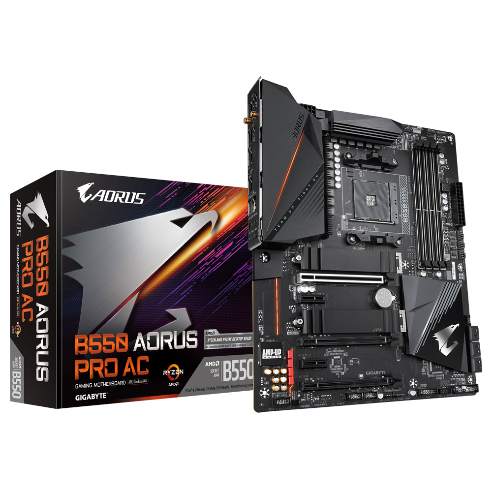 

Материнская плата Gigabyte B550 AORUS PRO AC, B550 AORUS PRO AC