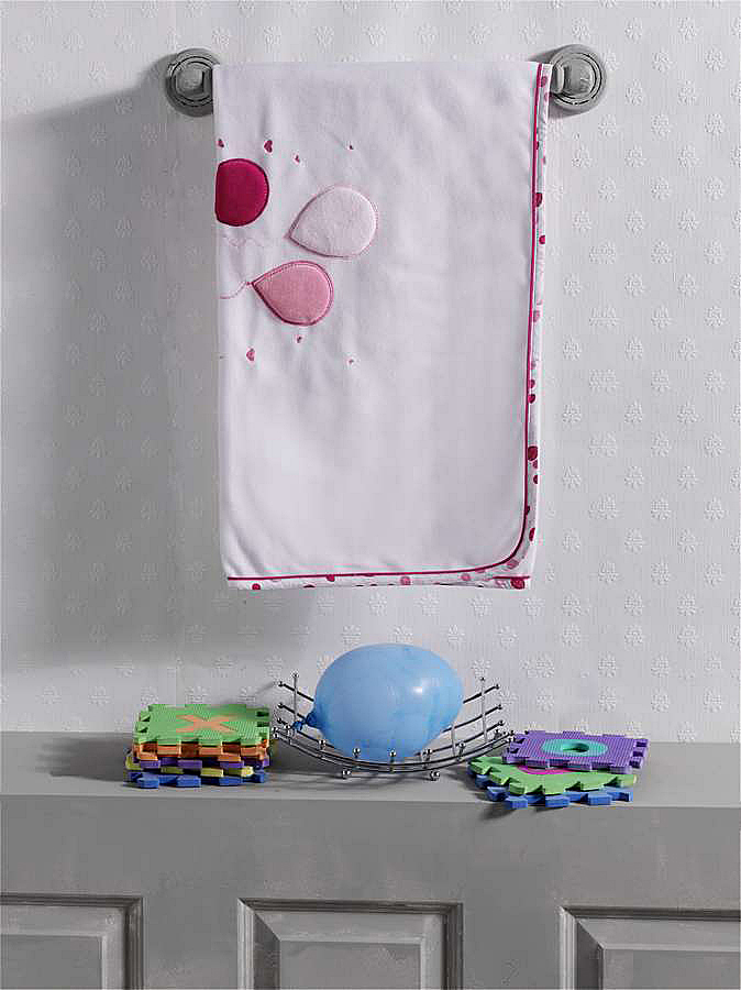 фото Плед флисовый kidboo happy birthday pink, 80x120 см